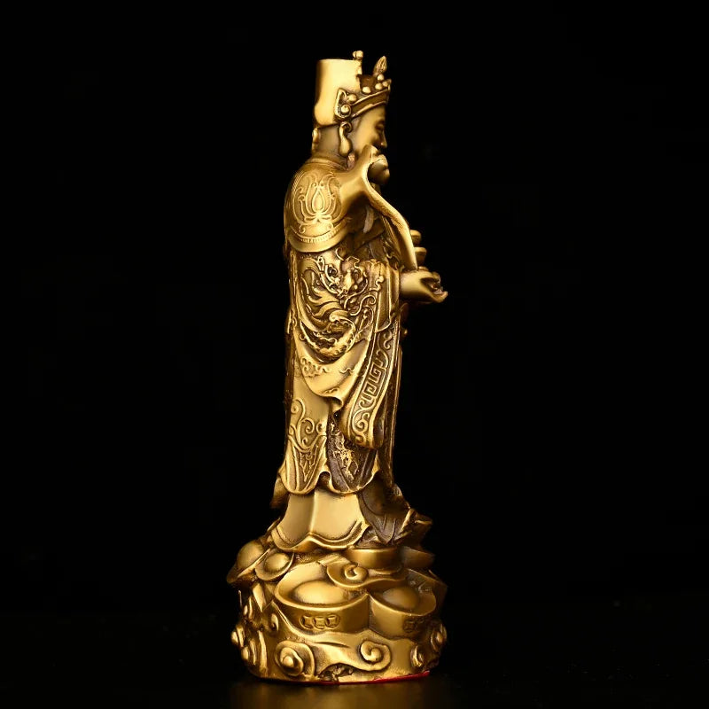 Pure Copper God of Fortune Pendant Yuanbao Ruyi Household Offerings Living Room Shop Decor