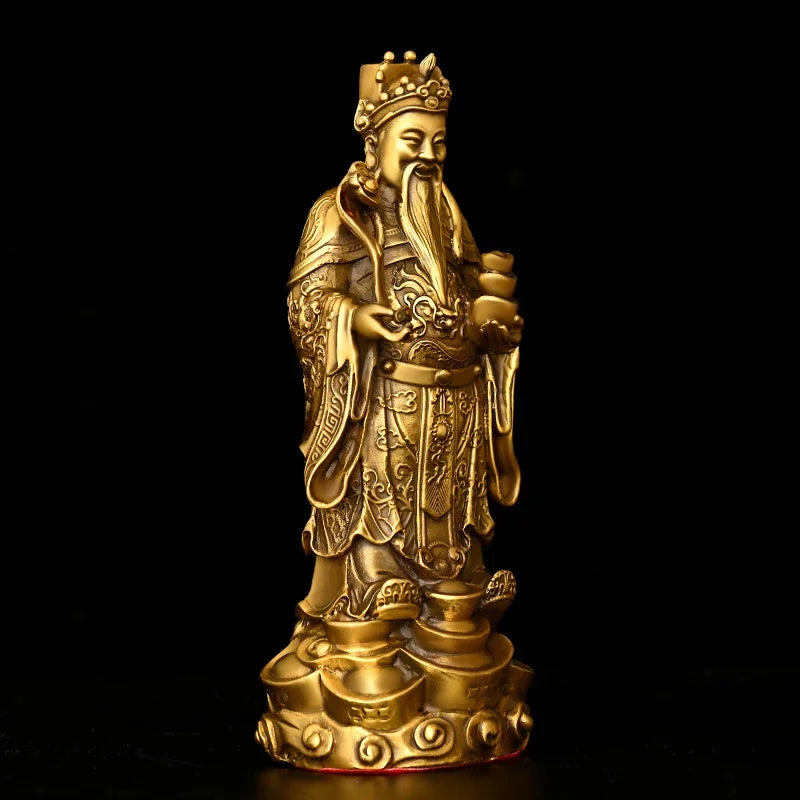 Pure Copper God of Fortune Pendant Yuanbao Ruyi Household Offerings Living Room Shop Decor