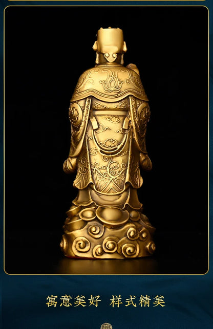 Pure Copper God of Fortune Pendant Yuanbao Ruyi Household Offerings Living Room Shop Decor