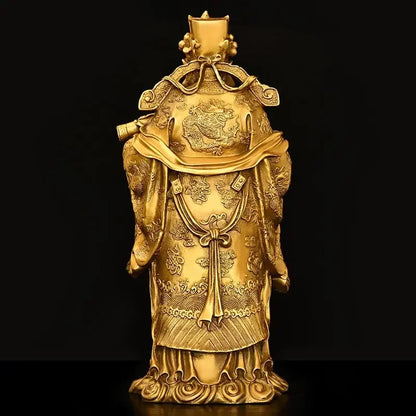 Pure Copper God of Fortune and Longevity God of Wealth Statue Longevity Star Nafu Home Decoration Sculptures