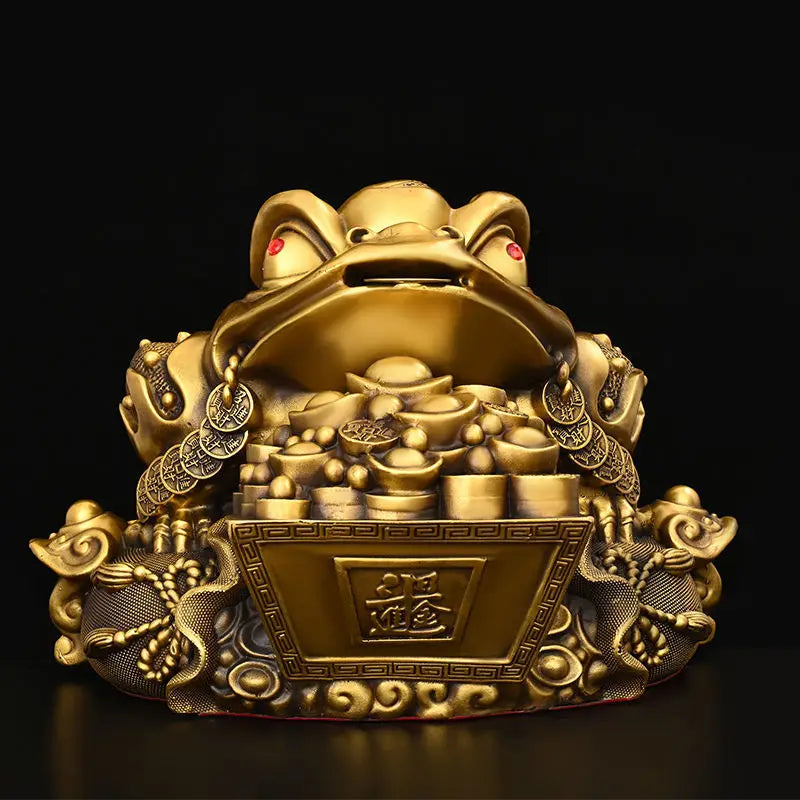 Pure Copper Golden Toad Ornaments Lucky House Home Living Room Tv Cabinet Wine Cabinet Decor Housearming Gifts Ornaments