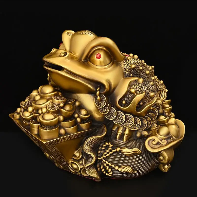 Pure Copper Golden Toad Ornaments Lucky House Home Living Room Tv Cabinet Wine Cabinet Decor Housearming Gifts Ornaments
