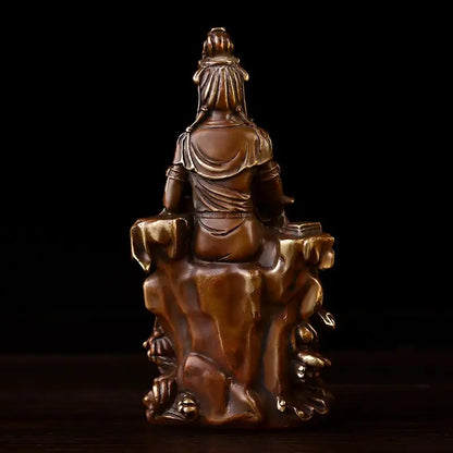 Pure Copper Guanyin Ornaments Home Office Small Offering Buddha Statue Bodhisattva Statue