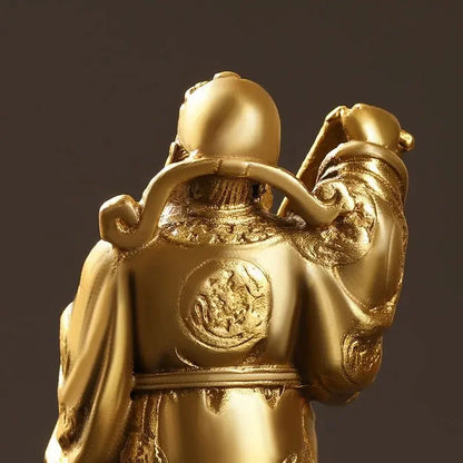 Pure Copper Lucky God of Fortune Ornaments Small To The Home Office To Attract Wealth To Pray for Blessings Decor Crafts