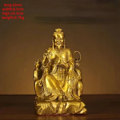 Pure Copper Medicine King Sun Simiao People Statue Bodhisattva Statue Pharmacy Offering Home Decoration Sculptures