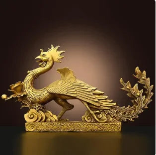 Pure Copper Phoenix Ornament Mascot Home Living Room Bedroom Decoration Craft Wedding Gift