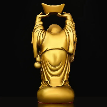 Pure Copper Ruyi Big Belly Maitreya Laughing Buddha Ornament Copper Ingot Maitreya Buddha Living Room Decoration Opening Gift