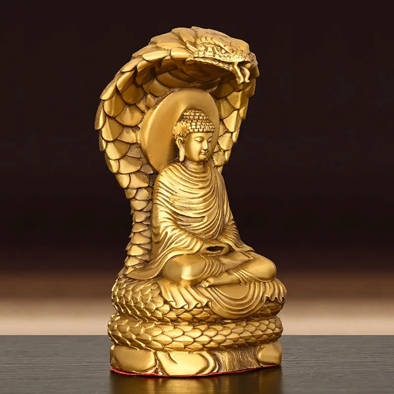 Pure Copper Shakyamuni Home Buddha Feng Shui Hall Crafts Buddha Statue Home Living Bedroom Ornaments