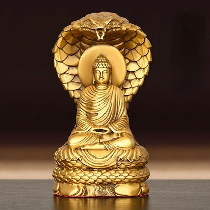 Pure Copper Shakyamuni Home Buddha Feng Shui Hall Crafts Buddha  Statue Home Living Bedroom Ornaments