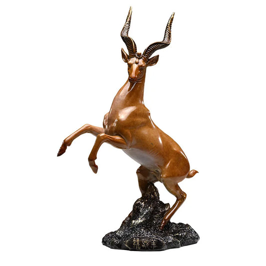 Pure Copper Sheep Statue Home Decor Animal Figurines Sculpture Goat Ornaments Office Living Room Home Decoration Business Gift
