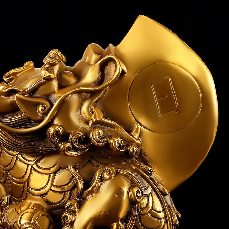 Pure Copper Sun and Moon God Beast Fengshui Home Decoration Ornaments Home Table  Sculptures Decorations