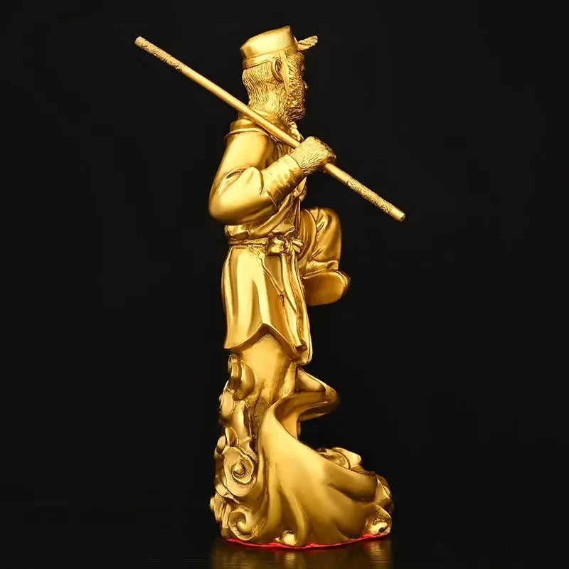 Pure Copper TV Character Sun Wukong Qi Tian Da Sheng Ornaments Attract Wealth Monkey King Fighting Buddha Crafts