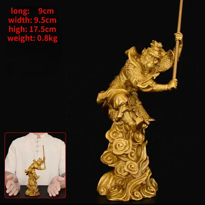 Pure Copper TV Character Sun Wukong Qi Tian Da Sheng Ornaments Attract Wealth Monkey King Fighting Buddha Crafts