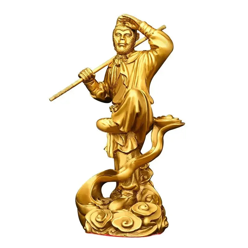 Pure Copper TV Character Sun Wukong Qi Tian Da Sheng Ornaments Attract Wealth Monkey King Fighting Buddha Crafts