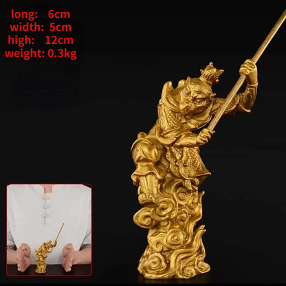 Pure Copper TV Character Sun Wukong Qi Tian Da Sheng Ornaments Attract Wealth Monkey King Fighting Buddha Crafts