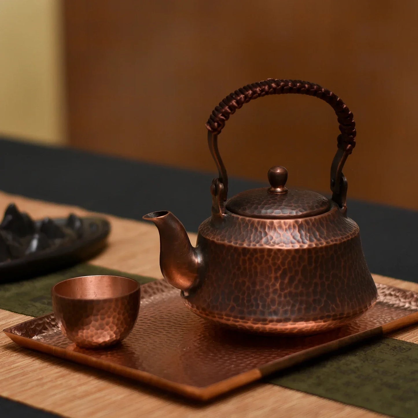 Pure Copper Tea Kettle Handmade Teapot Retro Pot for Kung Fu Tea Teaware 400ML