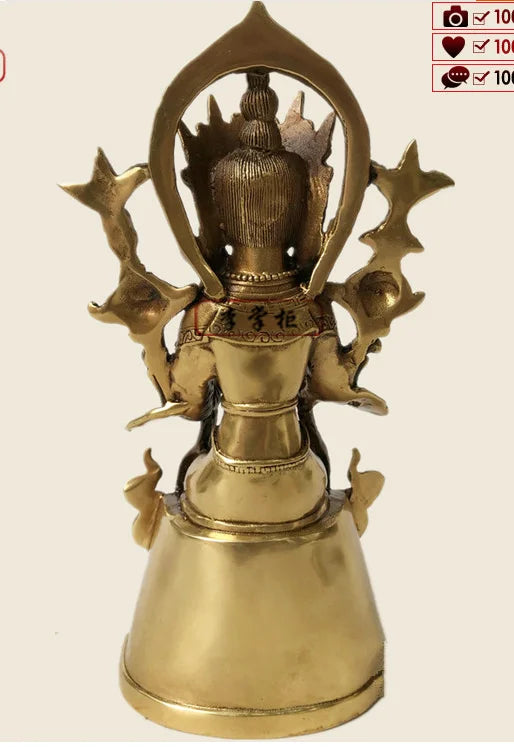 Pure Copper Tibetan Nepalese Temple Tantra Qiangba Buddha Maitreya Future Statue Decoration Contained Collection