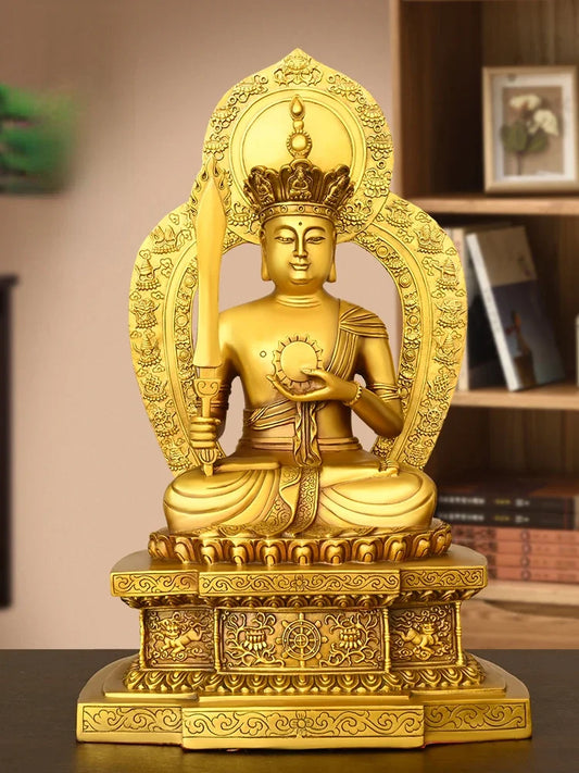 Pure Copper Void Buddha Statue Ornament Bodhisattvas Zodiac Guardian God Household Hall Offering God Figurines