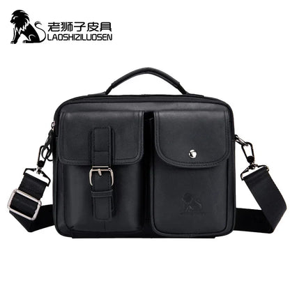 Pure Genuine Leather Men's Shoulder Bag Luxury Handbags Business Cowhide Male Crossbody Vintage Man Messenger Bags