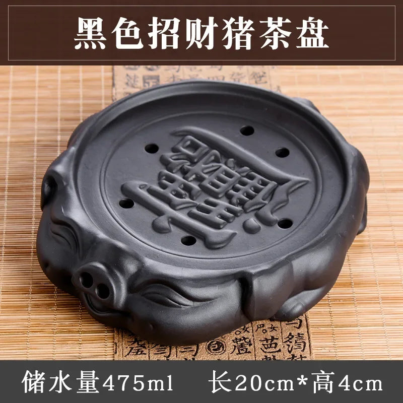Pure Handmade Buffalo Pot Carrying, Kung Fu Tea Pot Holder, Mini Pot Mat, Purple Sand