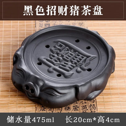 Pure Handmade Buffalo Pot Carrying, Kung Fu Tea Pot Holder, Mini Pot Mat, Purple Sand