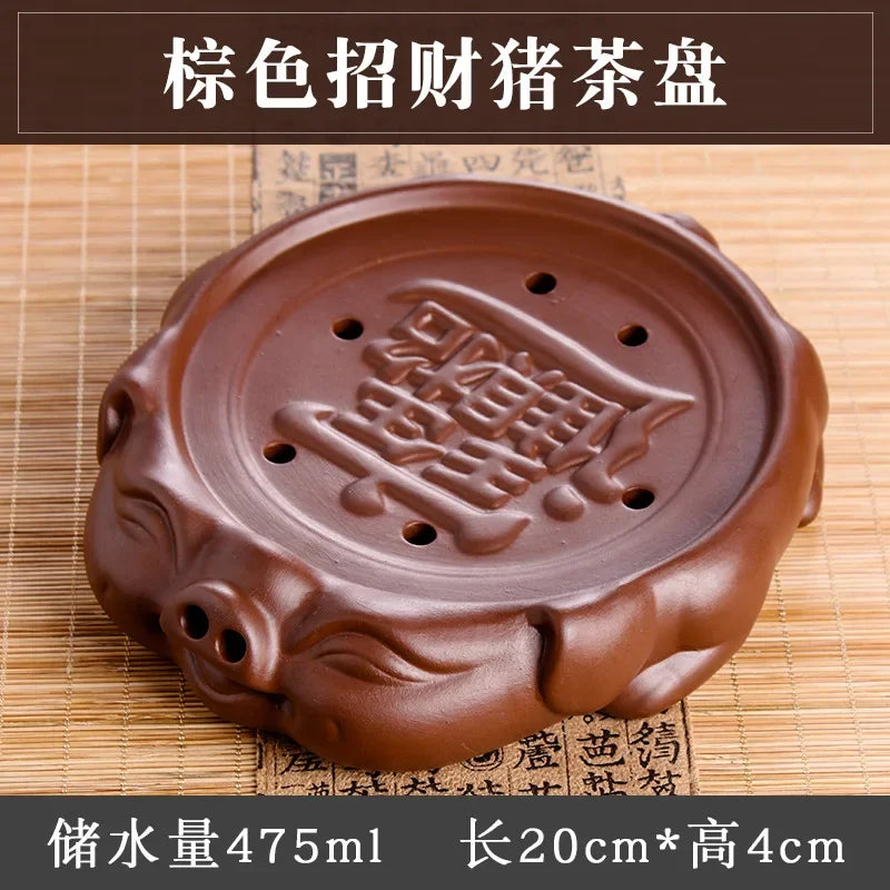 Pure Handmade Buffalo Pot Carrying, Kung Fu Tea Pot Holder, Mini Pot Mat, Purple Sand