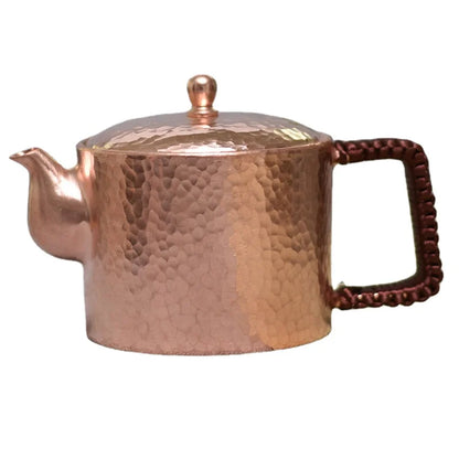 Pure Handmade Purple Copper Pots Antique Burn Kettle Large Chinese Teapot Vintage Brass Kettle Metal Hot Water Kettle 400ML