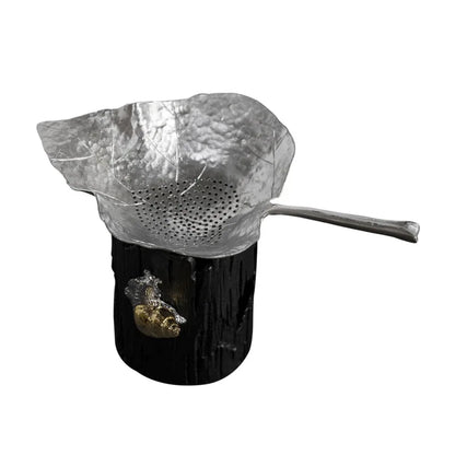 Pure Tin Tea Funnel Tea Filter Handmade Creative Leaves Tea Set Filter Net Tea Strainer Tea Filter Kung Fu Tea Ceremony Utensi
