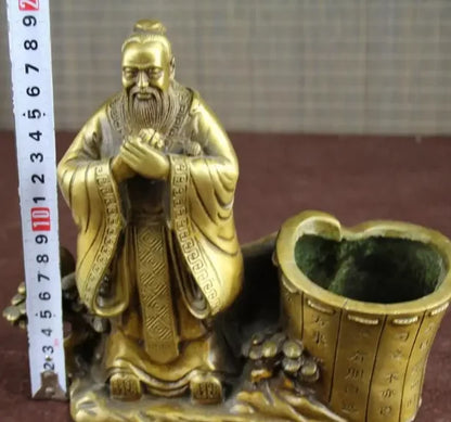 Pure brass Baishou character wine kettle handicraft ornaments