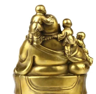Pure copper Buddha statue Wuzi Dengke Maitreya Buddha Feng Shui Qiuzi Wang Ding Da belly laughing at Buddha tribute