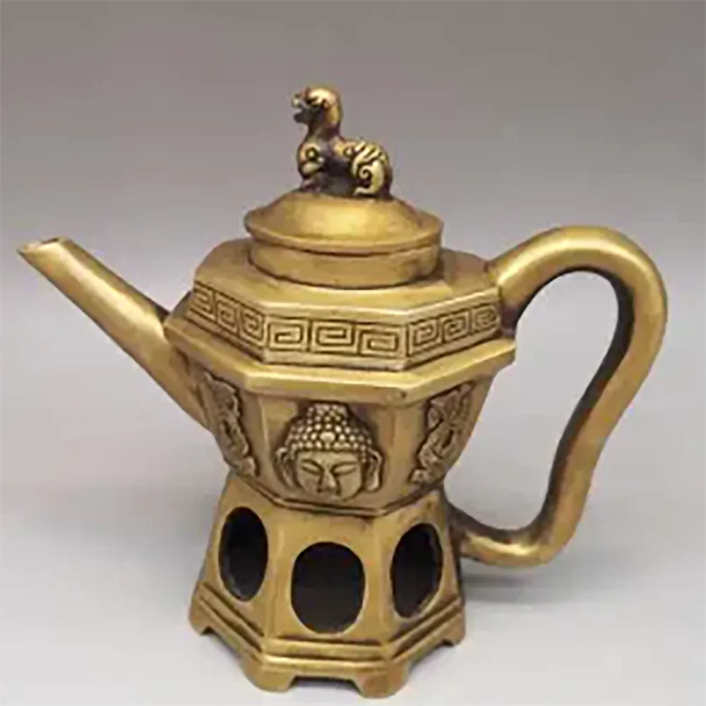 Pure copper Pixiu kettle, wine kettle, water kettle, tea kettle, carbon fire kettle, home tea ceremony decoration
