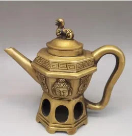 Pure copper Pixiu kettle, wine kettle, water kettle, tea kettle, carbon fire kettle, home tea ceremony decoration