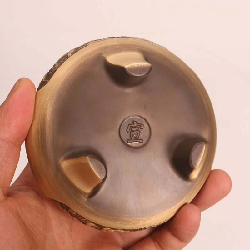 Pure copper Retro Three Legged Carving lncense Household Nostalgic Indoor Purification Sandalwood Aromatherapy Burner