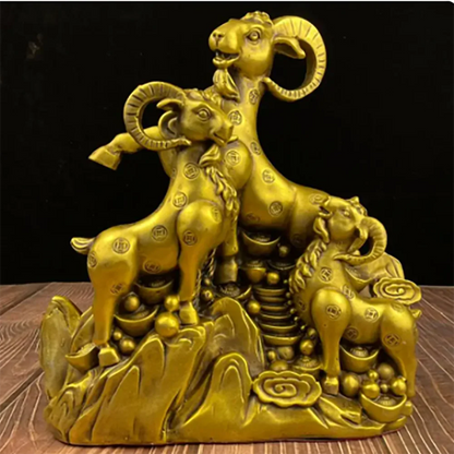 Pure copper Sanyang Kaitai sheep Ornaments