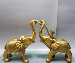 Pure copper Yuanbao Ruyi elephant ornament auspicious object marriage geomantic omen living room shop