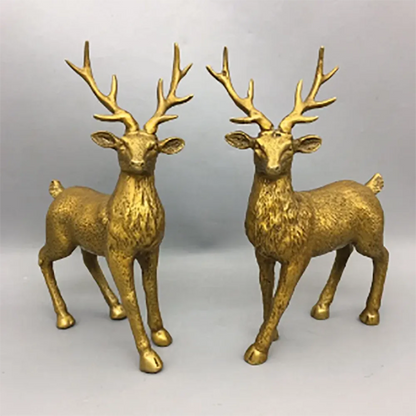 Pure copper all the way with wealth, brass, sika deer craftsmanship, home furnishings
