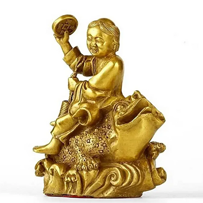 Pure copper bangs play golden toad decoration living room home table decoration golden toad gift Chinese crafts