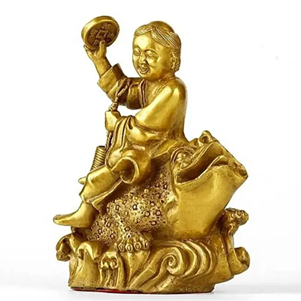 Pure copper bangs play golden toad decoration living room home table decoration golden toad gift Chinese crafts