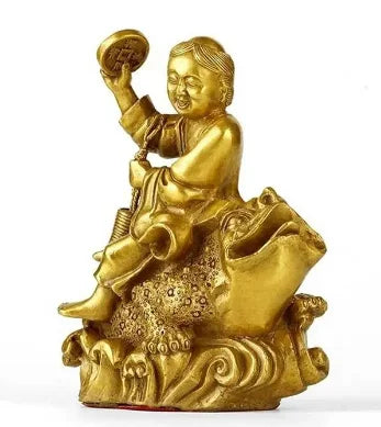 Pure copper bangs play golden toad decoration living room home table decoration golden toad gift Chinese crafts