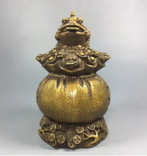 Pure copper blessing bag, Golden Toad handicraft decoration