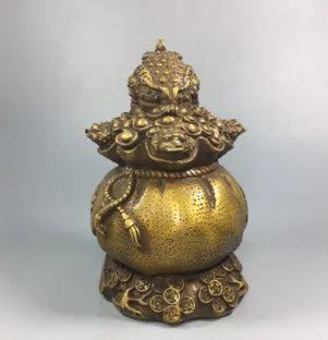 Pure copper blessing bag, Golden Toad handicraft decoration
