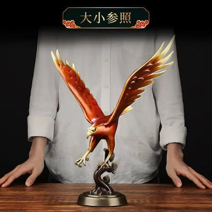Pure copper eagle statue placed pieces of Feng Shui home decoration decoration hotel office home decoration accessories