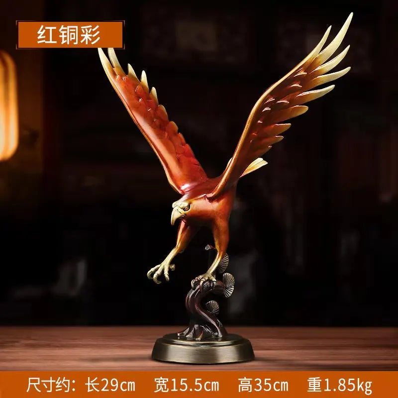 Pure copper eagle statue placed pieces of Feng Shui home decoration decoration hotel office home decoration accessories