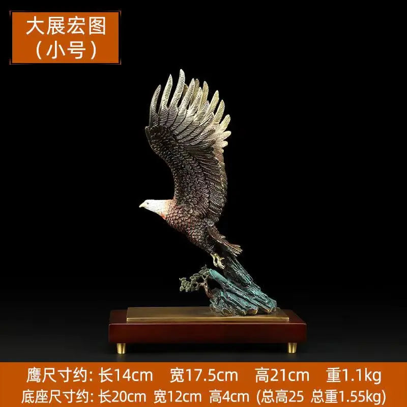 Pure copper eagle statue placed pieces of Feng Shui home decoration decoration hotel office homeHotel decoration decor