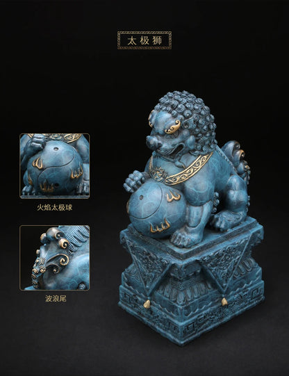 Pure copper feng shui lion furnishes a large wealth Beijing lion statue home decoration accessories good luck home decor