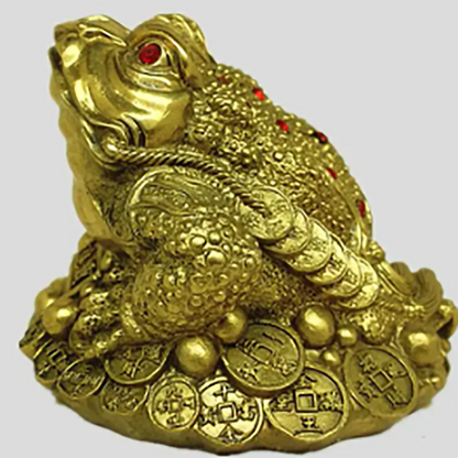 Pure copper gold toad wealth ornament Feng shui supplies attract wealth Toad seven stars Shop opening gift ornaments statue