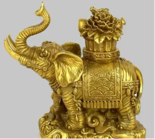 Pure copper, horse, dragon, Phoenix and horse ornaments - a pair of mascots and geomantic