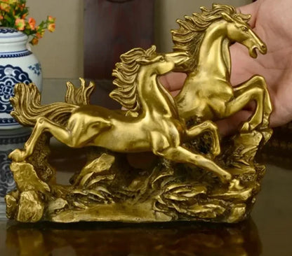 Pure copper horse ornaments, instant success, handicraft furnishings, office wealth ornaments