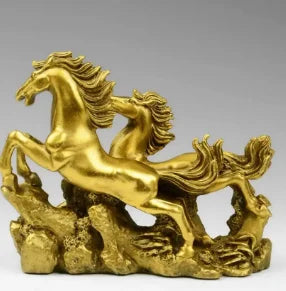 Pure copper horse ornaments, instant success, handicraft furnishings, office wealth ornaments