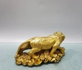 Pure copper tiger ornaments mountain tiger wealth tiger Zodiac tiger fierce tiger roaring mountain river Zhaocai zhenzhaihuasha